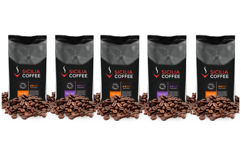 Freshly roasted ground coffee beans