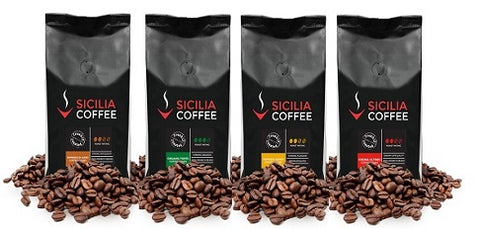 Freshly roasted premium coffee beans.