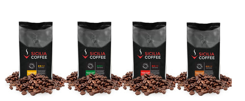 Freshly roasted premium coffee beans.