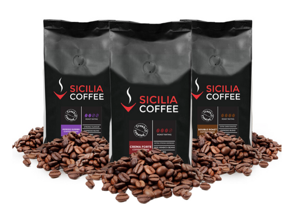 Sicilia Coffee 1.5kg Strong Sampler Pack 3 x 500g Coffee Beans