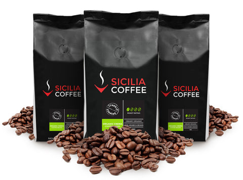 Fair-trade and certified organic arabica coffee beans